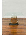 Silver Waves Contemporary Bronze Coffee Table Base-10. Asian & Chinese Furniture, Art, Antiques, Vintage Home Décor for sale at FEA Home