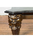 Vintage Renaissance Style Side Table with Grotesque Motifs and Black Marble Top-11. Asian & Chinese Furniture, Art, Antiques, Vintage Home Décor for sale at FEA Home