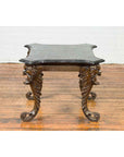 Vintage Renaissance Style Side Table with Grotesque Motifs and Black Marble Top-4. Asian & Chinese Furniture, Art, Antiques, Vintage Home Décor for sale at FEA Home
