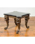 Vintage Renaissance Style Side Table with Grotesque Motifs and Black Marble Top-5. Asian & Chinese Furniture, Art, Antiques, Vintage Home Décor for sale at FEA Home