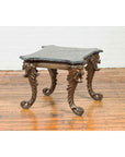 Vintage Renaissance Style Side Table with Grotesque Motifs and Black Marble Top-8. Asian & Chinese Furniture, Art, Antiques, Vintage Home Décor for sale at FEA Home