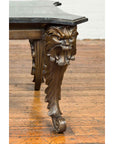 Vintage Renaissance Style Side Table with Grotesque Motifs and Black Marble Top-10. Asian & Chinese Furniture, Art, Antiques, Vintage Home Décor for sale at FEA Home