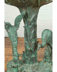 Contemporary Cast Bronze Planter with Cranes and Verdigris Patina-15. Asian & Chinese Furniture, Art, Antiques, Vintage Home Décor for sale at FEA Home