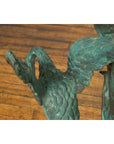Contemporary Cast Bronze Planter with Cranes and Verdigris Patina-18. Asian & Chinese Furniture, Art, Antiques, Vintage Home Décor for sale at FEA Home