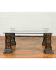 Contemporary Bronze Coffee Table Base with Large Hoof Feet with Brown Patina-14. Asian & Chinese Furniture, Art, Antiques, Vintage Home Décor for sale at FEA Home