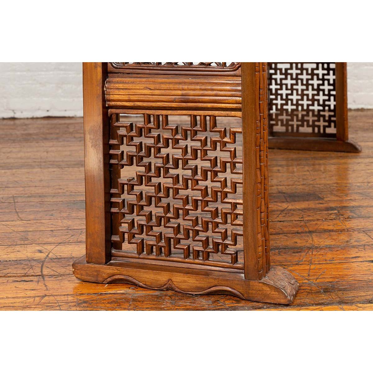 Qing Dynasty Altar Table with Bamboo Accents, Fretwork and Everted Flanges-14. Asian & Chinese Furniture, Art, Antiques, Vintage Home Décor for sale at FEA Home