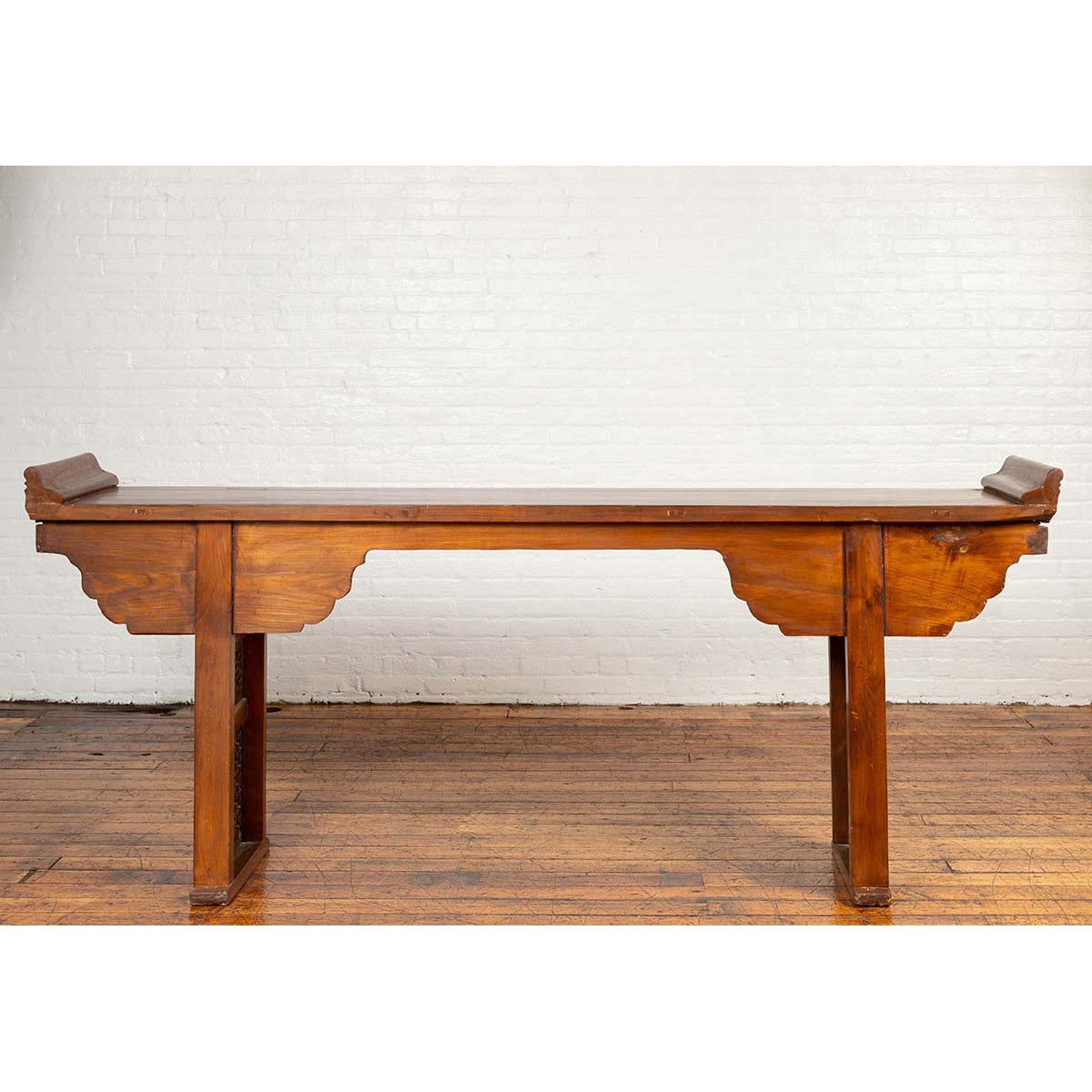 Qing Dynasty Altar Table with Bamboo Accents, Fretwork and Everted Flanges-7. Asian & Chinese Furniture, Art, Antiques, Vintage Home Décor for sale at FEA Home