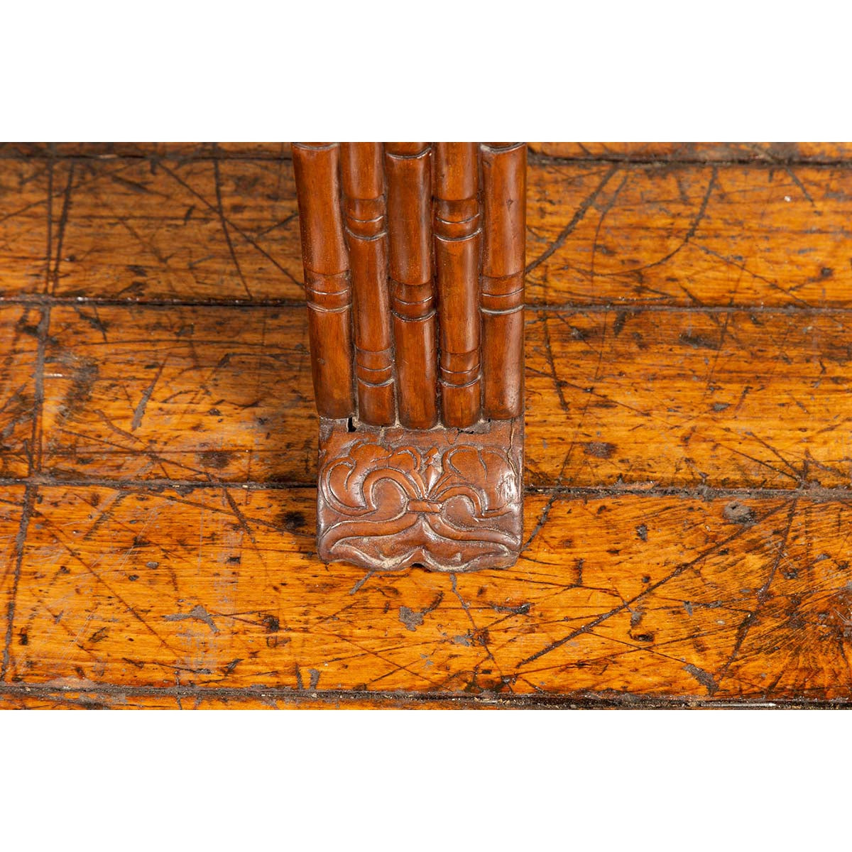 Qing Dynasty Altar Table with Bamboo Accents, Fretwork and Everted Flanges-15. Asian & Chinese Furniture, Art, Antiques, Vintage Home Décor for sale at FEA Home