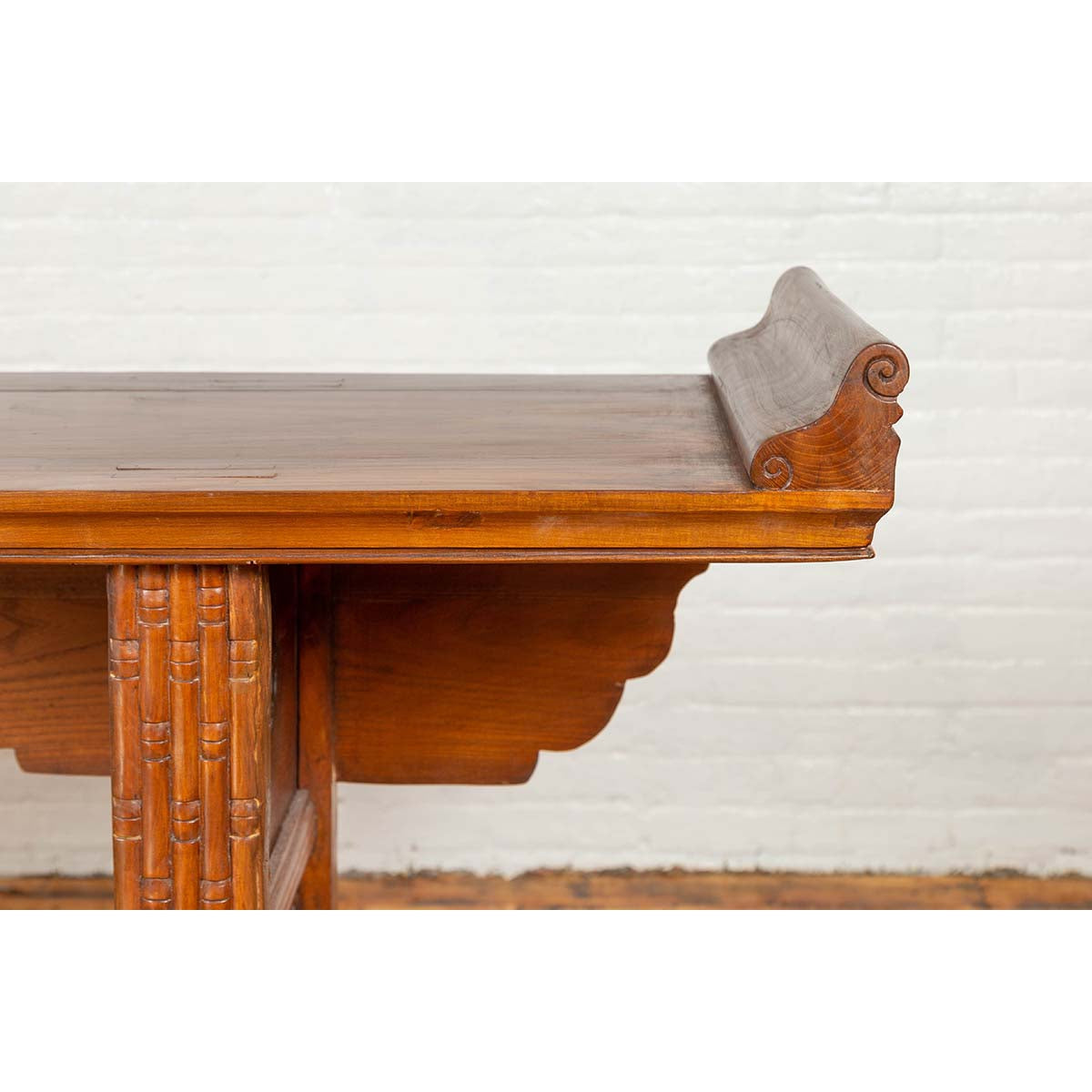 Qing Dynasty Altar Table with Bamboo Accents, Fretwork and Everted Flanges-9. Asian & Chinese Furniture, Art, Antiques, Vintage Home Décor for sale at FEA Home