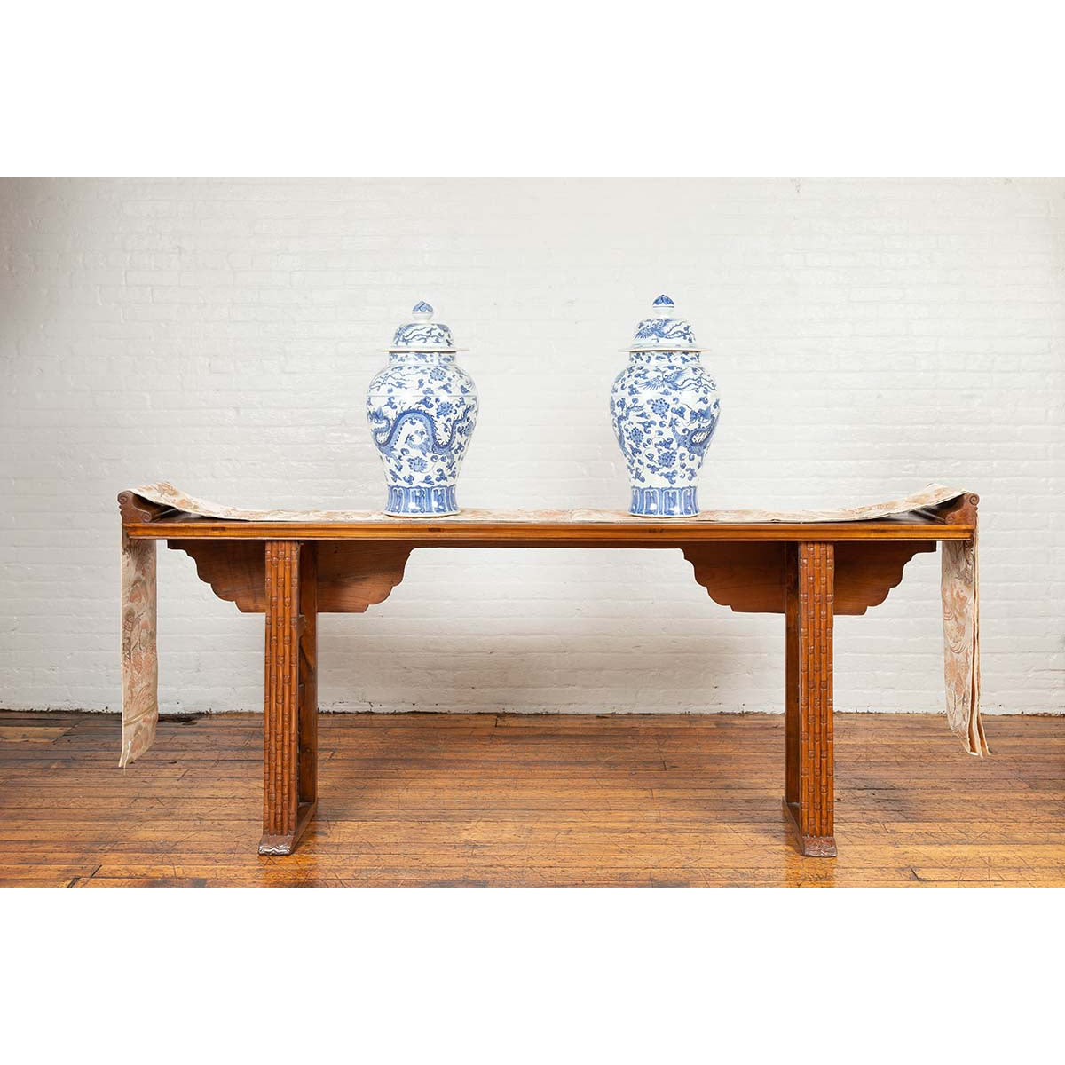 Qing Dynasty Altar Table with Bamboo Accents, Fretwork and Everted Flanges-3. Asian & Chinese Furniture, Art, Antiques, Vintage Home Décor for sale at FEA Home