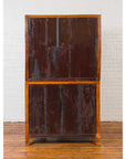 Chinese Antique Two-Toned Stacking Storage Cabinet with Doors and Drawers-6. Asian & Chinese Furniture, Art, Antiques, Vintage Home Décor for sale at FEA Home