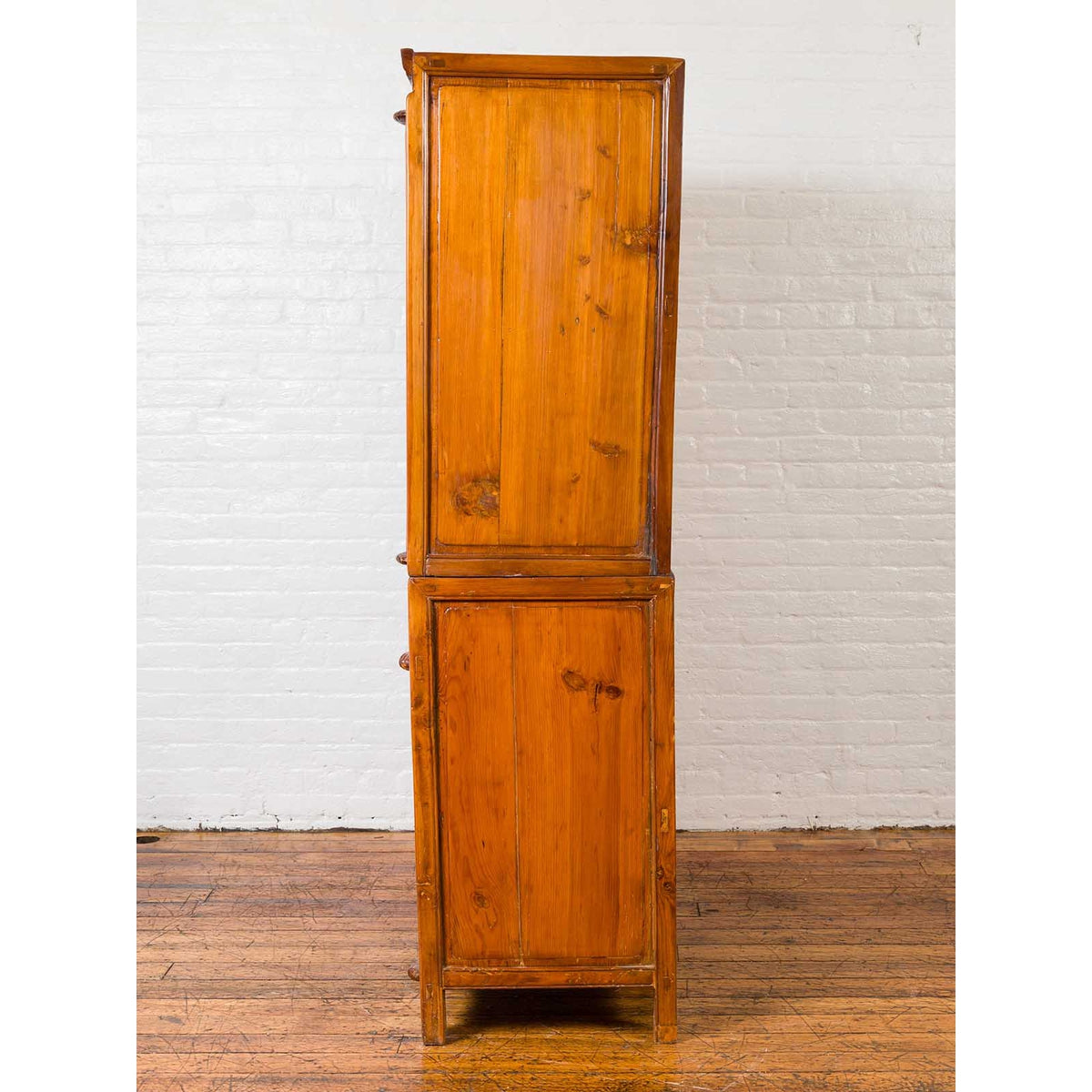 Chinese Antique Two-Toned Stacking Storage Cabinet with Doors and Drawers-5. Asian & Chinese Furniture, Art, Antiques, Vintage Home Décor for sale at FEA Home