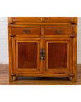 Chinese Antique Two-Toned Stacking Storage Cabinet with Doors and Drawers-8. Asian & Chinese Furniture, Art, Antiques, Vintage Home Décor for sale at FEA Home