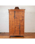 Antique Dutch Colonial Armoire with Low-Relief Carved Painted Birds and Foliage-6. Asian & Chinese Furniture, Art, Antiques, Vintage Home Décor for sale at FEA Home