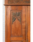 Antique Dutch Colonial Armoire with Low-Relief Carved Painted Birds and Foliage-7. Asian & Chinese Furniture, Art, Antiques, Vintage Home Décor for sale at FEA Home