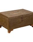 Indian 19th Century Merchant's Chest with Pierced Geometric Decor and Patina-1. Asian & Chinese Furniture, Art, Antiques, Vintage Home Décor for sale at FEA Home