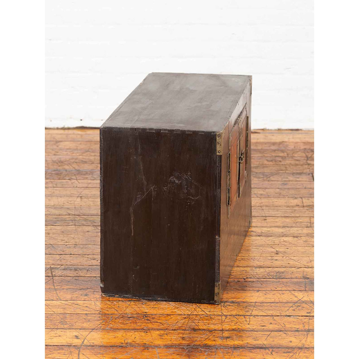 Korean Late 19th Century Two-Toned Side Chest with Brass Hardware-12. Asian & Chinese Furniture, Art, Antiques, Vintage Home Décor for sale at FEA Home