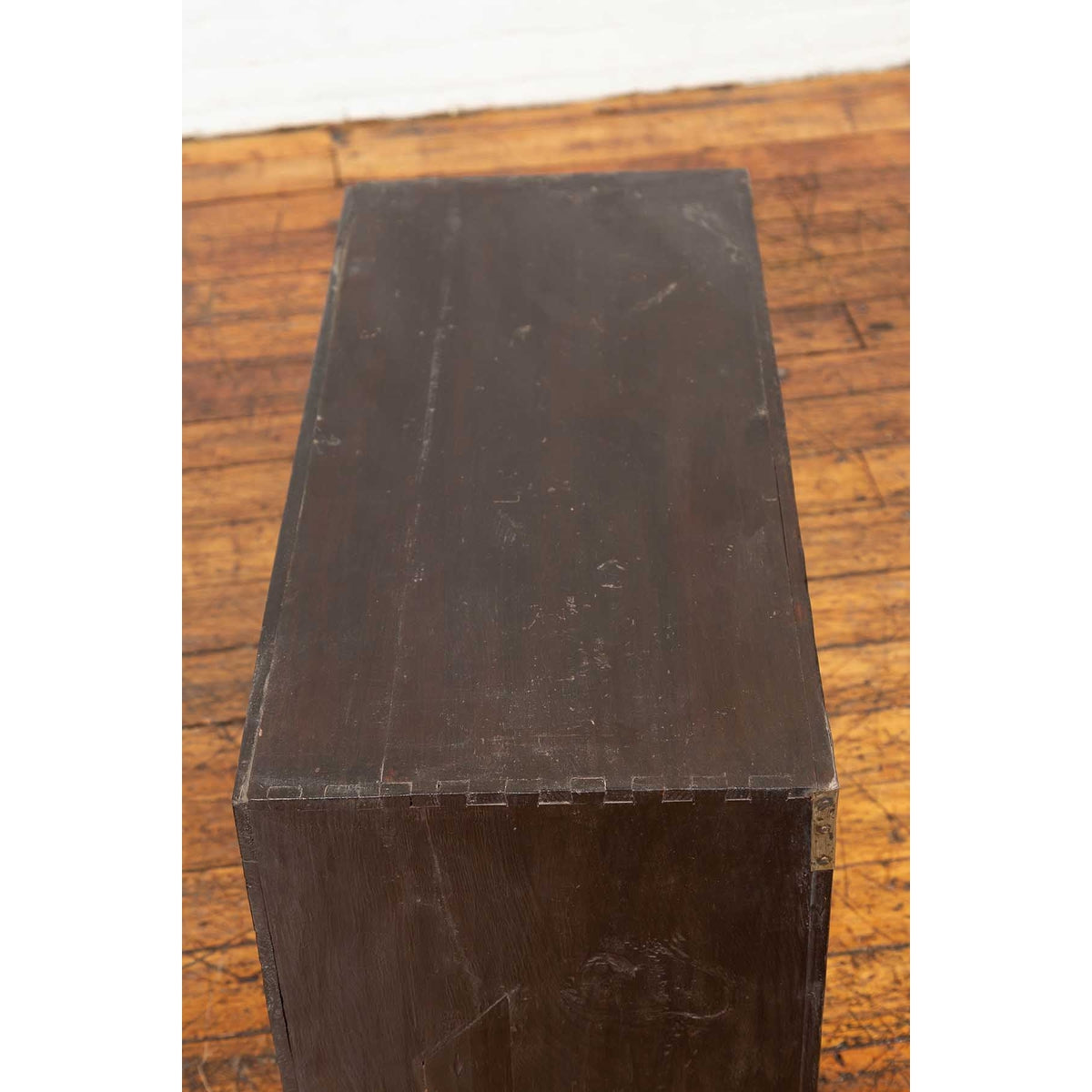 Korean Late 19th Century Two-Toned Side Chest with Brass Hardware-14. Asian & Chinese Furniture, Art, Antiques, Vintage Home Décor for sale at FEA Home