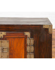 Korean Late 19th Century Two-Toned Side Chest with Brass Hardware-6. Asian & Chinese Furniture, Art, Antiques, Vintage Home Décor for sale at FEA Home