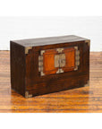 Korean Late 19th Century Two-Toned Side Chest with Brass Hardware-11. Asian & Chinese Furniture, Art, Antiques, Vintage Home Décor for sale at FEA Home