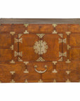 Korean Side Cabinet with Geometric Façade, Brass Hardware and Double Doors-1. Asian & Chinese Furniture, Art, Antiques, Vintage Home Décor for sale at FEA Home