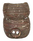 Antique Thai Tribal Carved Wooden Mask Depicting a Swine with Pierced Eyes-1. Asian & Chinese Furniture, Art, Antiques, Vintage Home Décor for sale at FEA Home