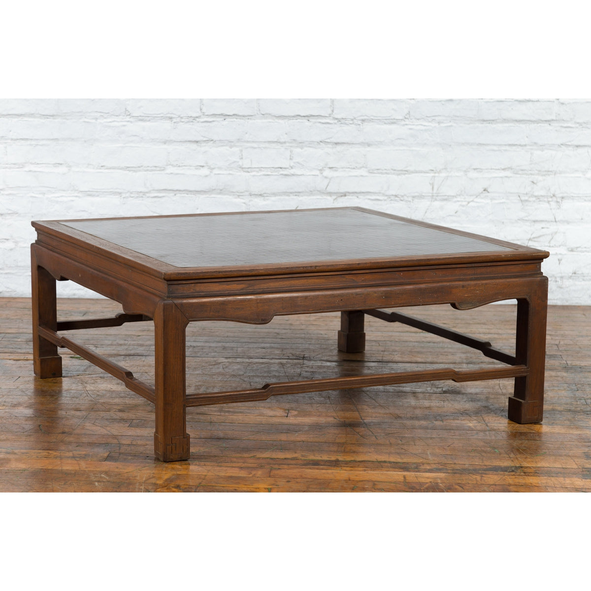 Burmese Vintage Brown Wood Low Coffee Table with Negora Lacquered Top-11. Asian & Chinese Furniture, Art, Antiques, Vintage Home Décor for sale at FEA Home