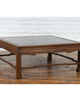 Burmese Vintage Brown Wood Low Coffee Table with Negora Lacquered Top-11. Asian & Chinese Furniture, Art, Antiques, Vintage Home Décor for sale at FEA Home