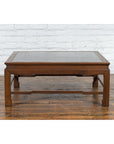 Burmese Vintage Brown Wood Low Coffee Table with Negora Lacquered Top-16. Asian & Chinese Furniture, Art, Antiques, Vintage Home Décor for sale at FEA Home