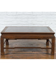 Burmese Vintage Brown Wood Low Coffee Table with Negora Lacquered Top-17. Asian & Chinese Furniture, Art, Antiques, Vintage Home Décor for sale at FEA Home