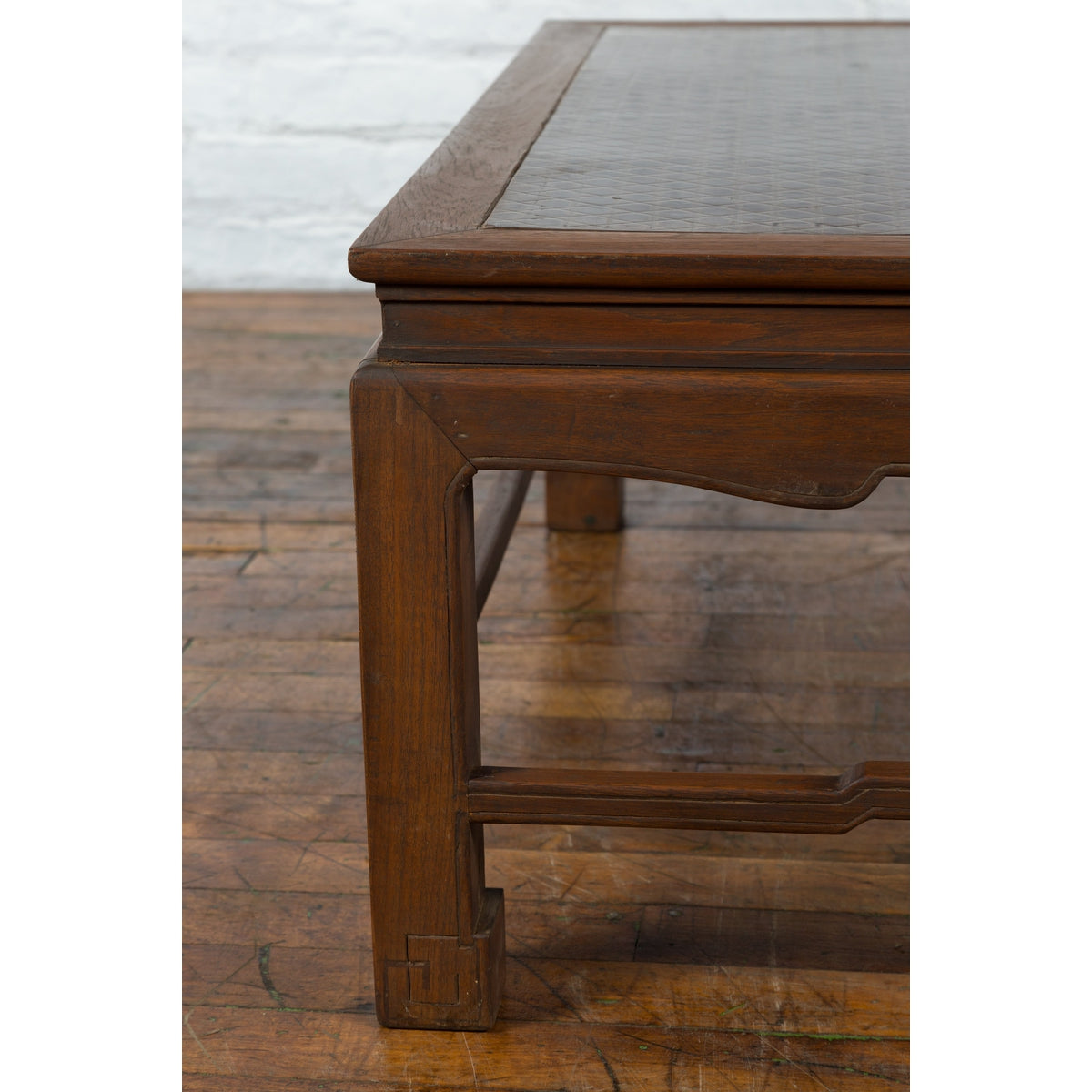 Burmese Vintage Brown Wood Low Coffee Table with Negora Lacquered Top-4. Asian & Chinese Furniture, Art, Antiques, Vintage Home Décor for sale at FEA Home