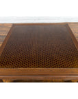 Burmese Vintage Brown Wood Low Coffee Table with Negora Lacquered Top-6. Asian & Chinese Furniture, Art, Antiques, Vintage Home Décor for sale at FEA Home