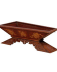 Vintage Burmese Prayer Book Holder with Unusual Shape and Carved Pedestal Base-1. Asian & Chinese Furniture, Art, Antiques, Vintage Home Décor for sale at FEA Home