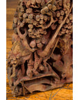 Antique Chinese Hand Carved Temple Corbel with Original Red Polychromy-5. Asian & Chinese Furniture, Art, Antiques, Vintage Home Décor for sale at FEA Home