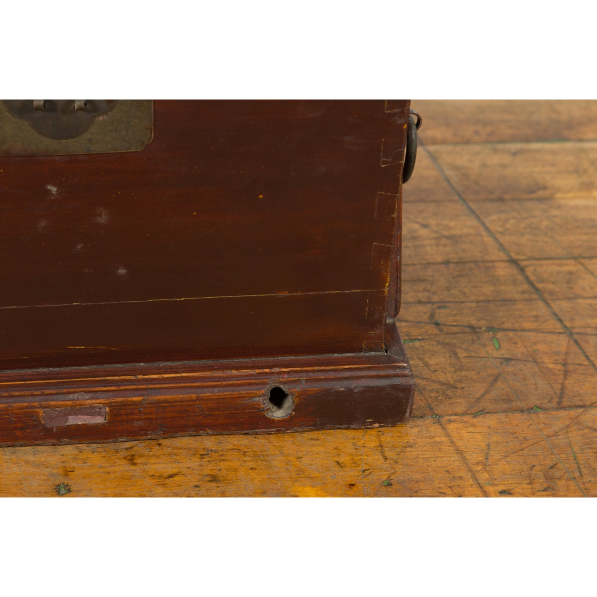 Chinese Late Qing Dynasty Document Box with Carrying Handles and Petite Holes-13. Asian & Chinese Furniture, Art, Antiques, Vintage Home Décor for sale at FEA Home