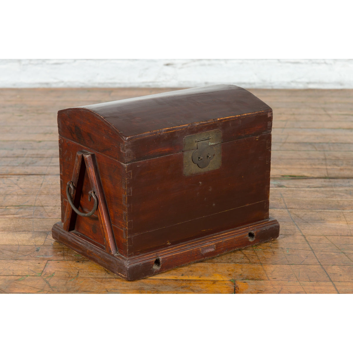 Chinese Late Qing Dynasty Document Box with Carrying Handles and Petite Holes-15. Asian & Chinese Furniture, Art, Antiques, Vintage Home Décor for sale at FEA Home