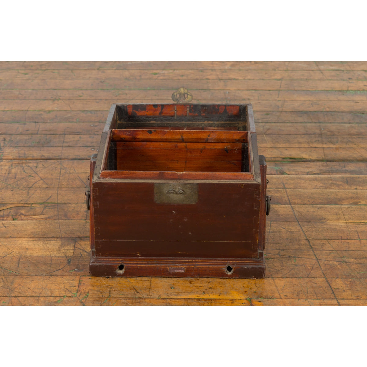 Chinese Late Qing Dynasty Document Box with Carrying Handles and Petite Holes-3. Asian & Chinese Furniture, Art, Antiques, Vintage Home Décor for sale at FEA Home