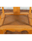 Chinese Late Qing Dynasty Elmwood Armchair with Hand-Carved Medallion-5. Asian & Chinese Furniture, Art, Antiques, Vintage Home Décor for sale at FEA Home