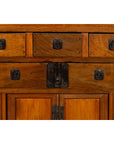 Chinese Late Qing Dynasty Elmwood Cabinet with Five Drawers over Two Doors-15. Asian & Chinese Furniture, Art, Antiques, Vintage Home Décor for sale at FEA Home