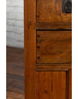 Chinese Late Qing Dynasty Elmwood Cabinet with Five Drawers over Two Doors-17. Asian & Chinese Furniture, Art, Antiques, Vintage Home Décor for sale at FEA Home