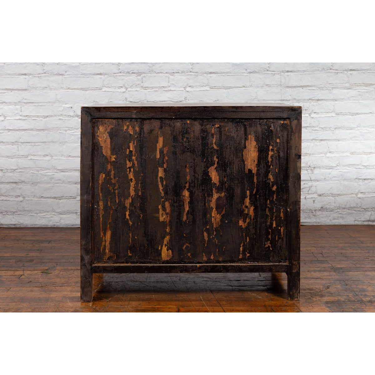Chinese Late Qing Dynasty Elmwood Cabinet with Five Drawers over Two Doors-18. Asian & Chinese Furniture, Art, Antiques, Vintage Home Décor for sale at FEA Home