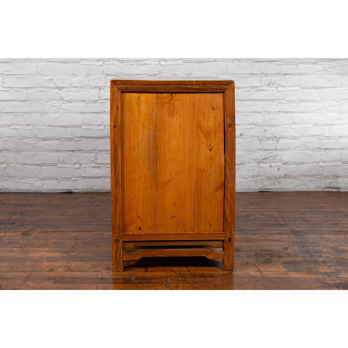 Chinese Late Qing Dynasty Elmwood Cabinet with Five Drawers over Two Doors-20. Asian & Chinese Furniture, Art, Antiques, Vintage Home Décor for sale at FEA Home