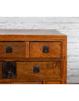 Chinese Late Qing Dynasty Elmwood Cabinet with Five Drawers over Two Doors-8. Asian & Chinese Furniture, Art, Antiques, Vintage Home Décor for sale at FEA Home