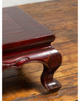 Chinese Qing Dynasty 19th Century Lacquered Wood Low Table with Cabriole Legs-10. Asian & Chinese Furniture, Art, Antiques, Vintage Home Décor for sale at FEA Home