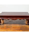 Chinese Qing Dynasty 19th Century Lacquered Wood Low Table with Cabriole Legs-11. Asian & Chinese Furniture, Art, Antiques, Vintage Home Décor for sale at FEA Home