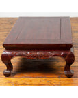 Chinese Qing Dynasty 19th Century Lacquered Wood Low Table with Cabriole Legs-4. Asian & Chinese Furniture, Art, Antiques, Vintage Home Décor for sale at FEA Home