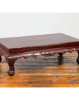 Chinese Qing Dynasty 19th Century Lacquered Wood Low Table with Cabriole Legs-7. Asian & Chinese Furniture, Art, Antiques, Vintage Home Décor for sale at FEA Home