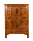 Large Chinese Qing Dynasty Style Wooden Cabinet with Paneled Doors and Drawers-1. Asian & Chinese Furniture, Art, Antiques, Vintage Home Décor for sale at FEA Home