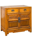 Antique Chinese Side Chest with Carved Motifs, Two Drawers and Double Doors-1. Asian & Chinese Furniture, Art, Antiques, Vintage Home Décor for sale at FEA Home
