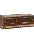 Antique Chinese Wooden Document Box with Distressed Patina and Brass Stud Design-1. Asian & Chinese Furniture, Art, Antiques, Vintage Home Décor for sale at FEA Home